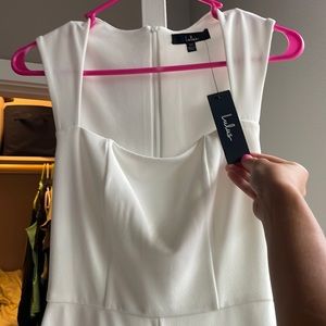 BRIDAL JUMPSUIT LULUS: White XS Never worn